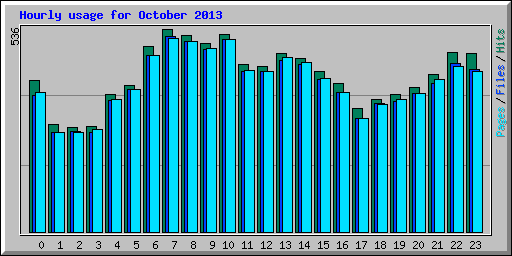 Hourly usage for October 2013