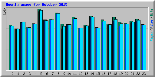 Hourly usage for October 2015