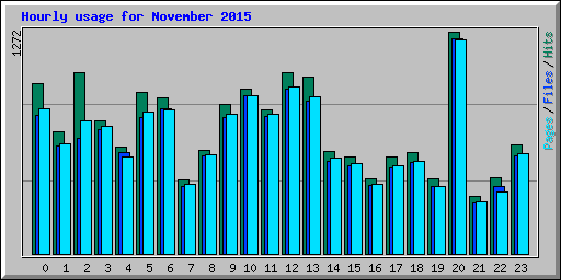 Hourly usage for November 2015