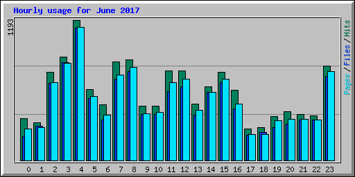 Hourly usage for June 2017